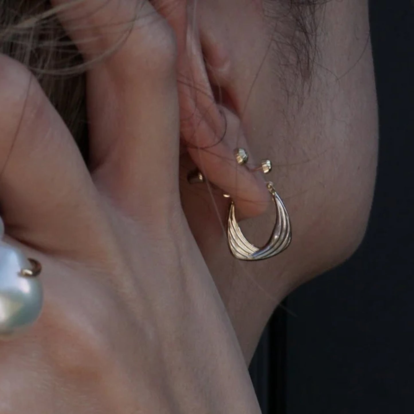 14k Gold 2tone Unity Hoops