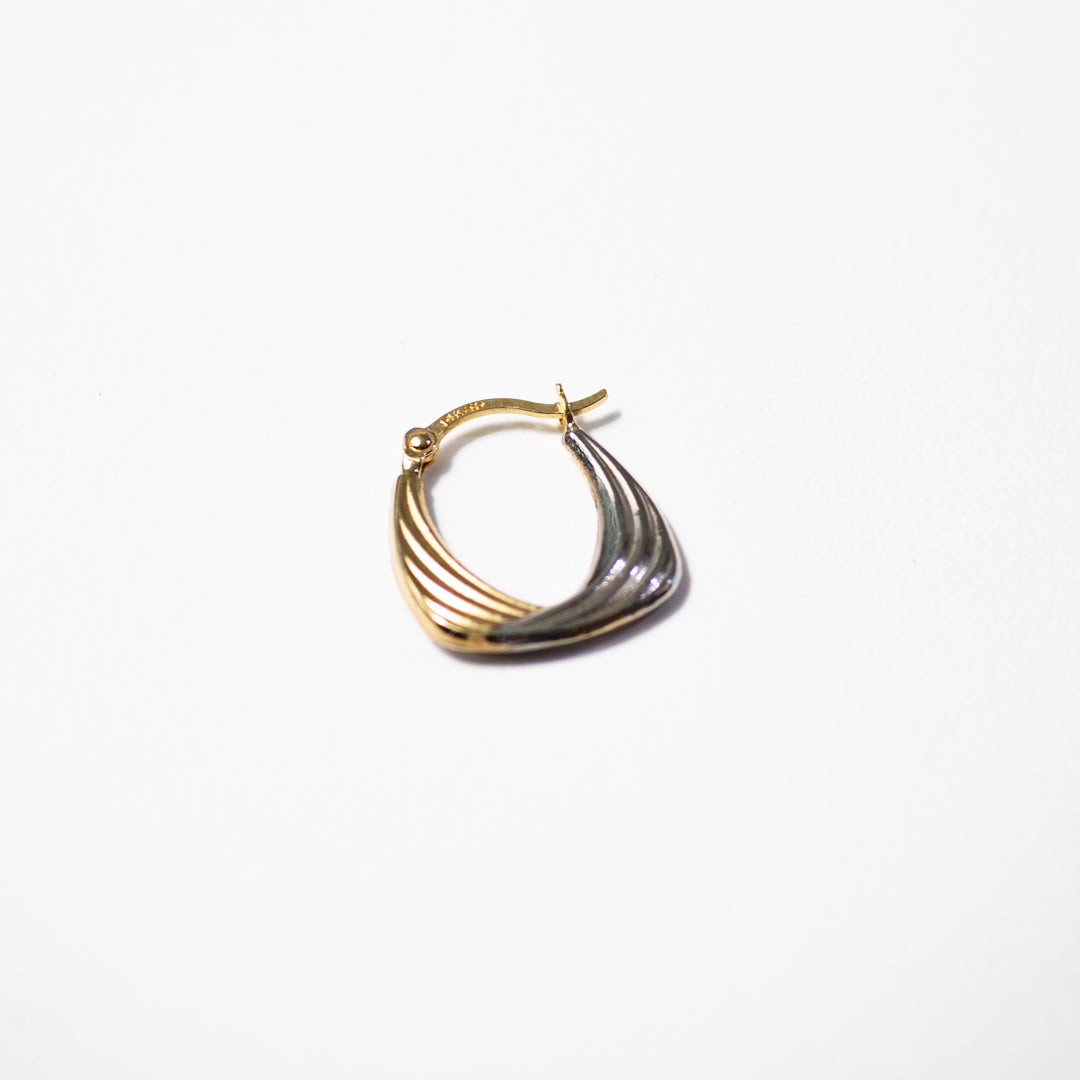 14k Gold 2tone Unity Hoops