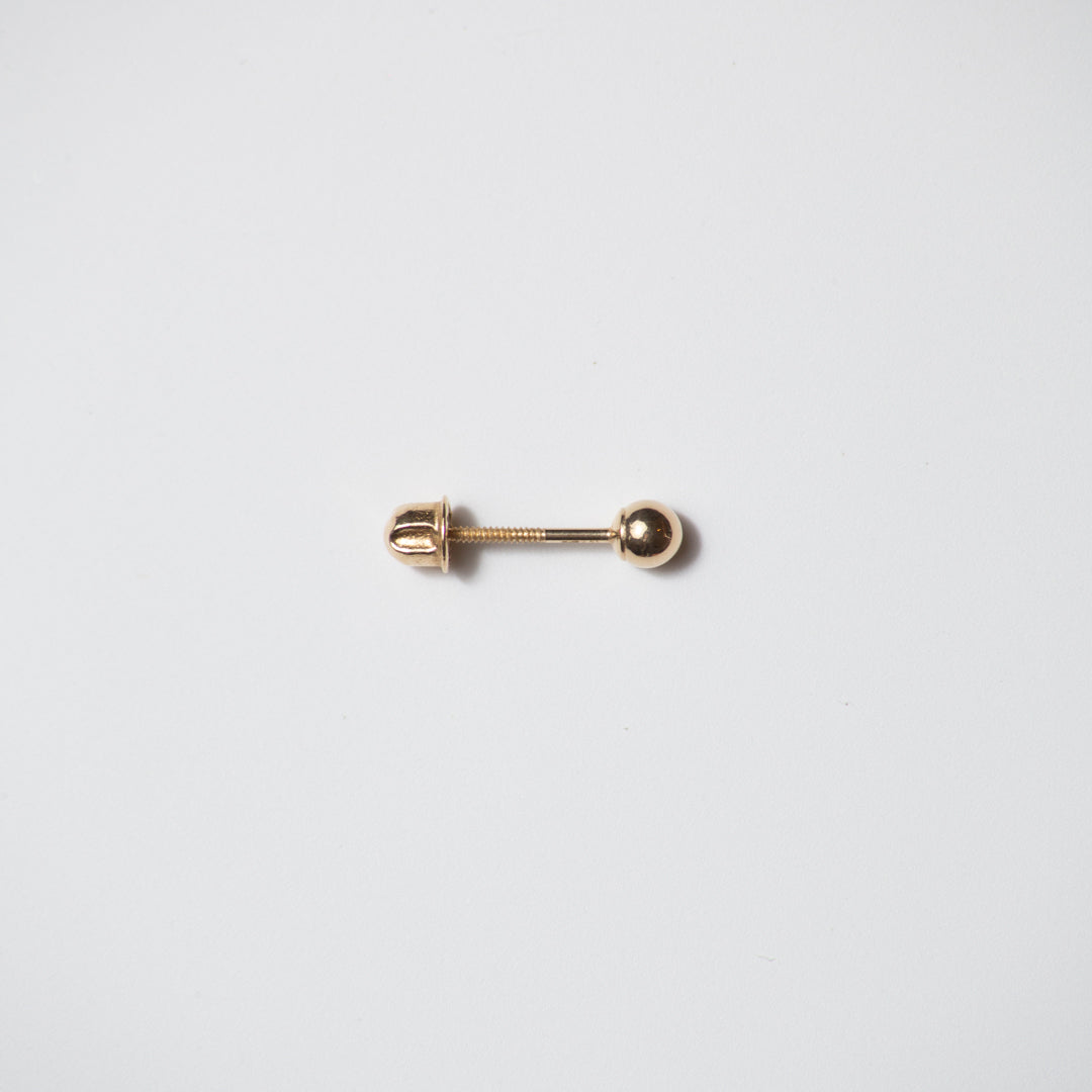 14k Gold Baby Ball Studs / Yellow Gold