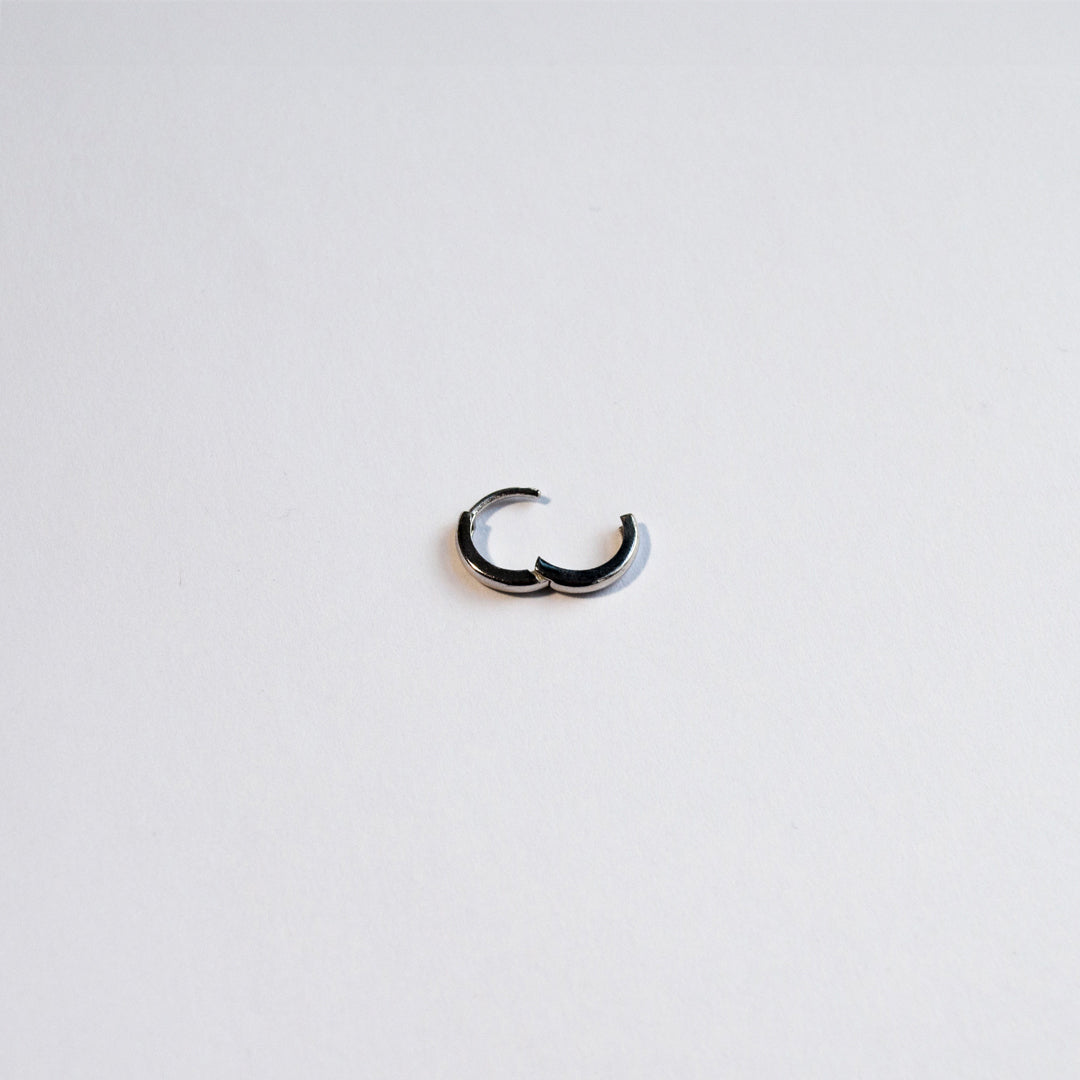 14k Gold Baby Huggies / White Gold