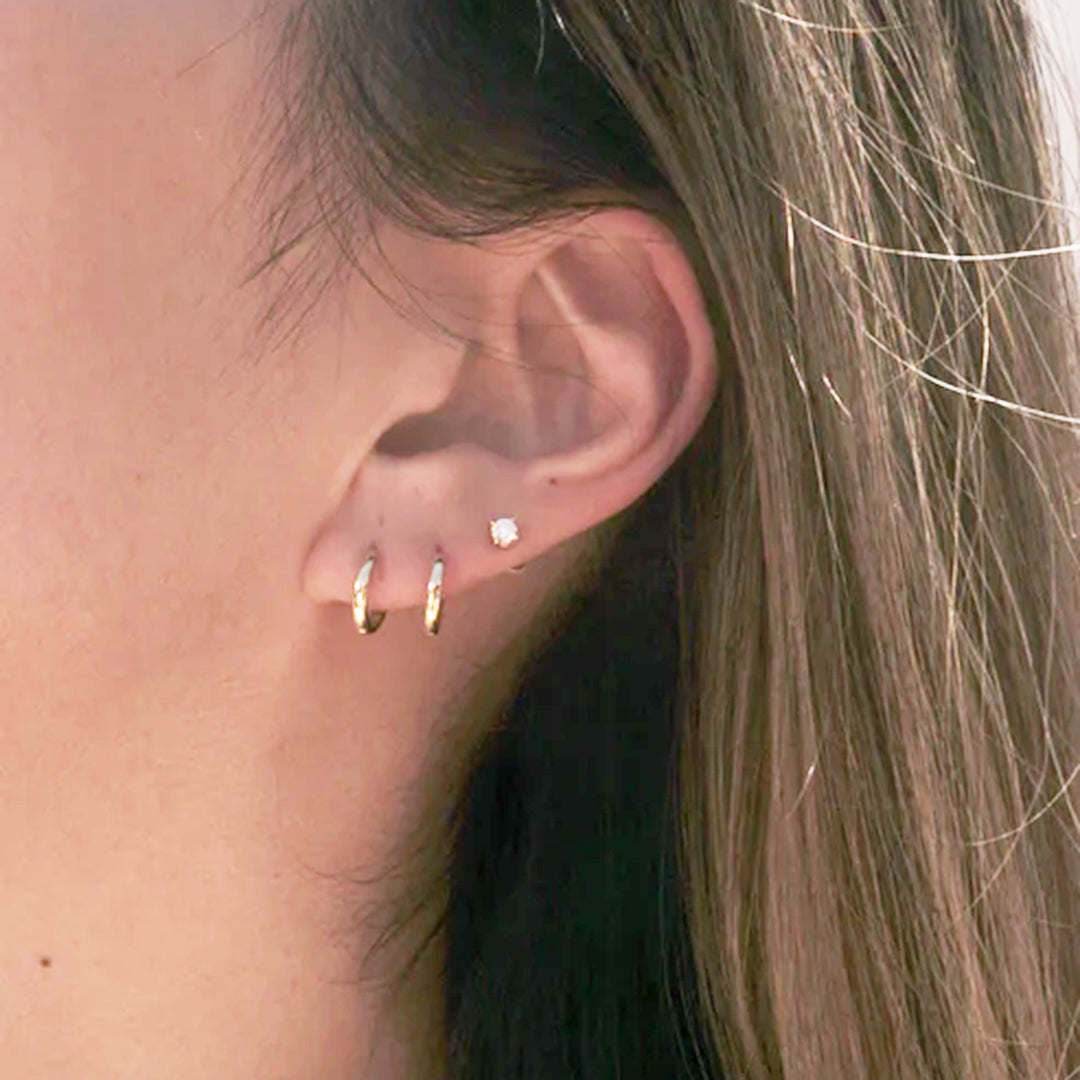 14k Gold Baby Huggies / Yellow Gold