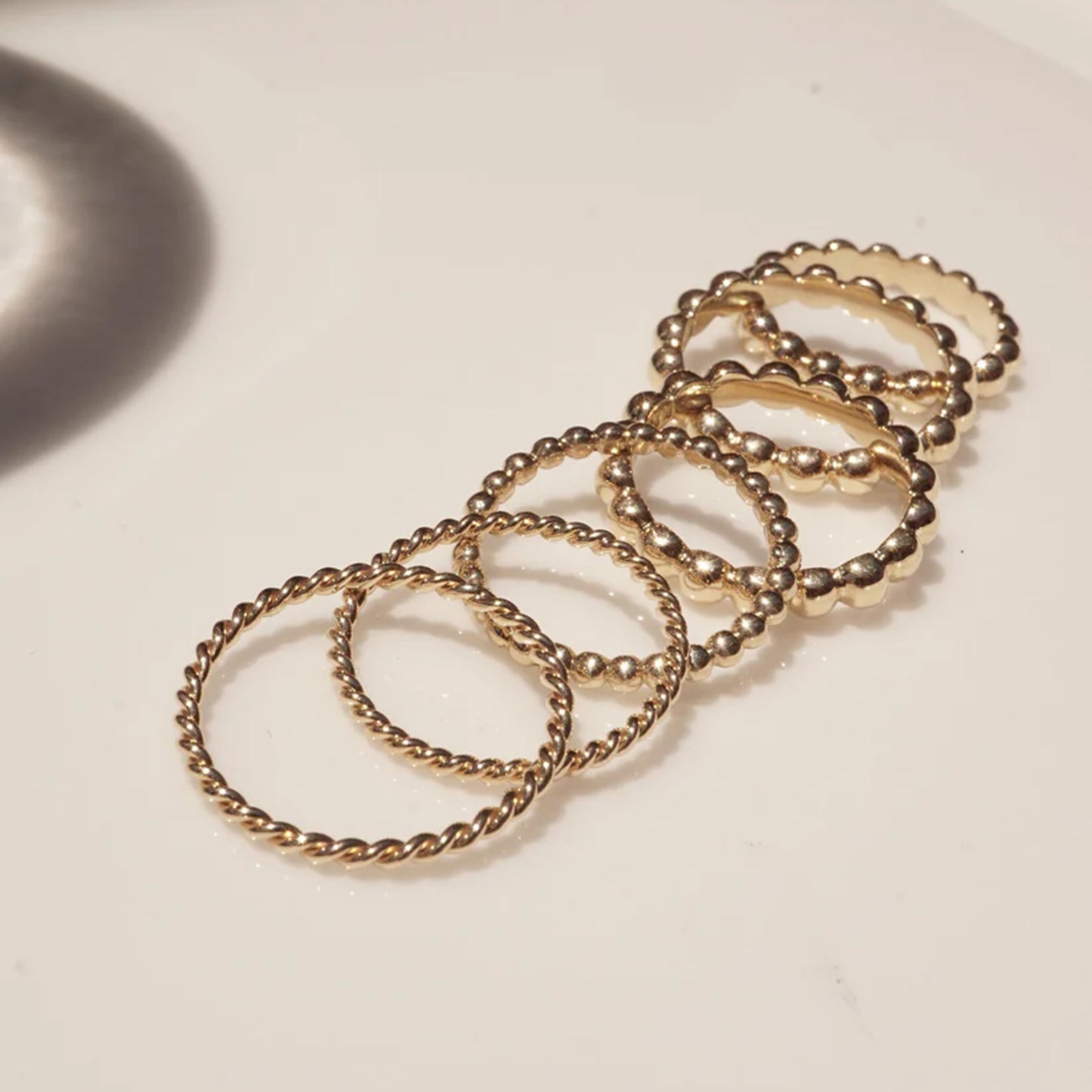 14k Gold Bigger Beads Eternity Band