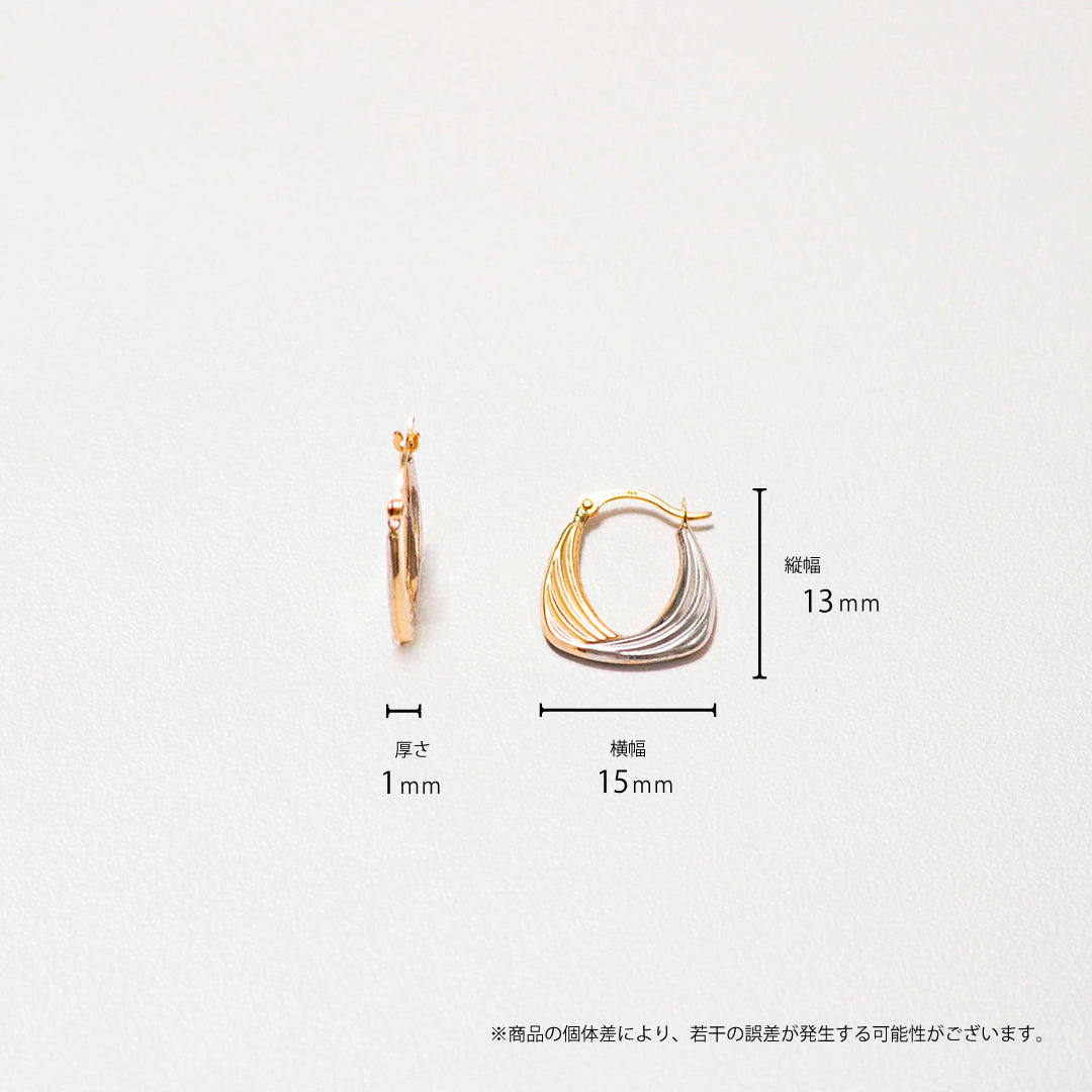 14k Gold 2tone Unity Hoops