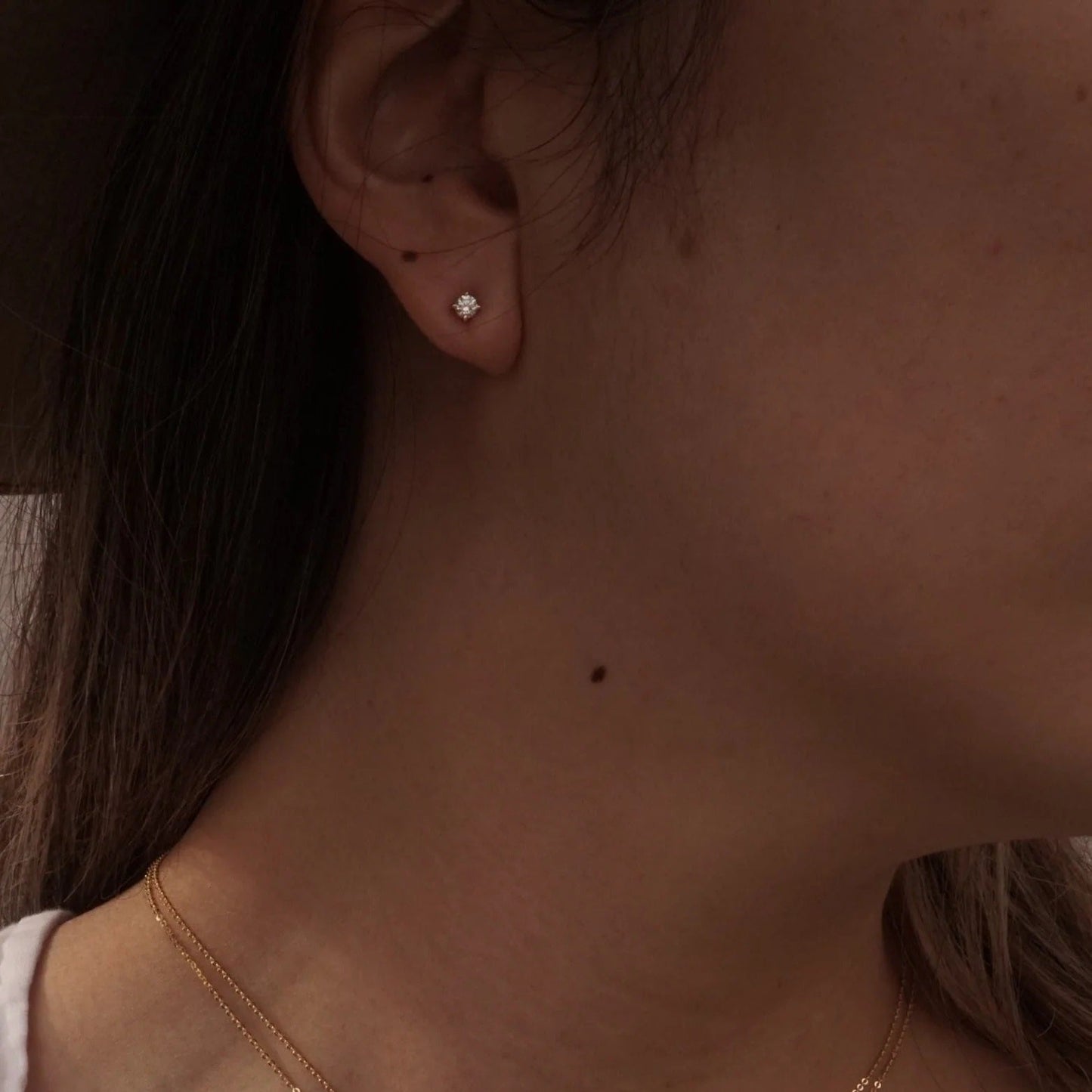 14k Lab Diamond Studs / Yellow Gold (0.80cttw)