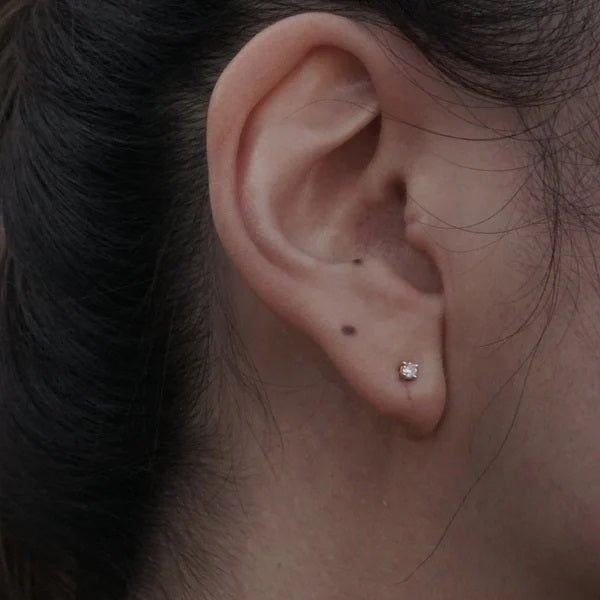 14k Lab Diamond Studs / White Gold (0.50cttw)