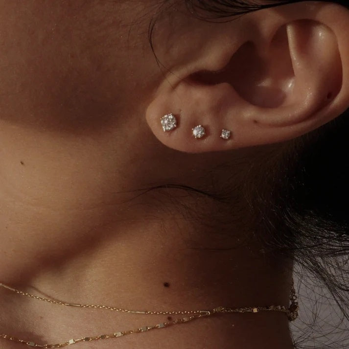 14k Lab Diamond Studs / Yellow Gold (0.80cttw)