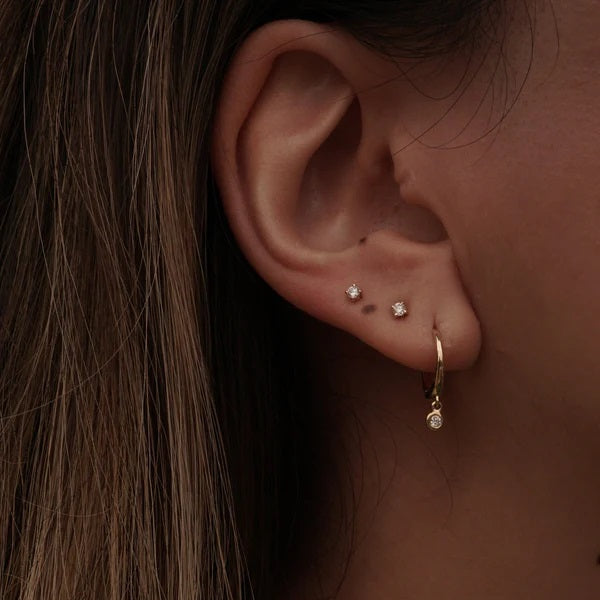 14k Lab Diamond Studs / White Gold (0.50cttw)