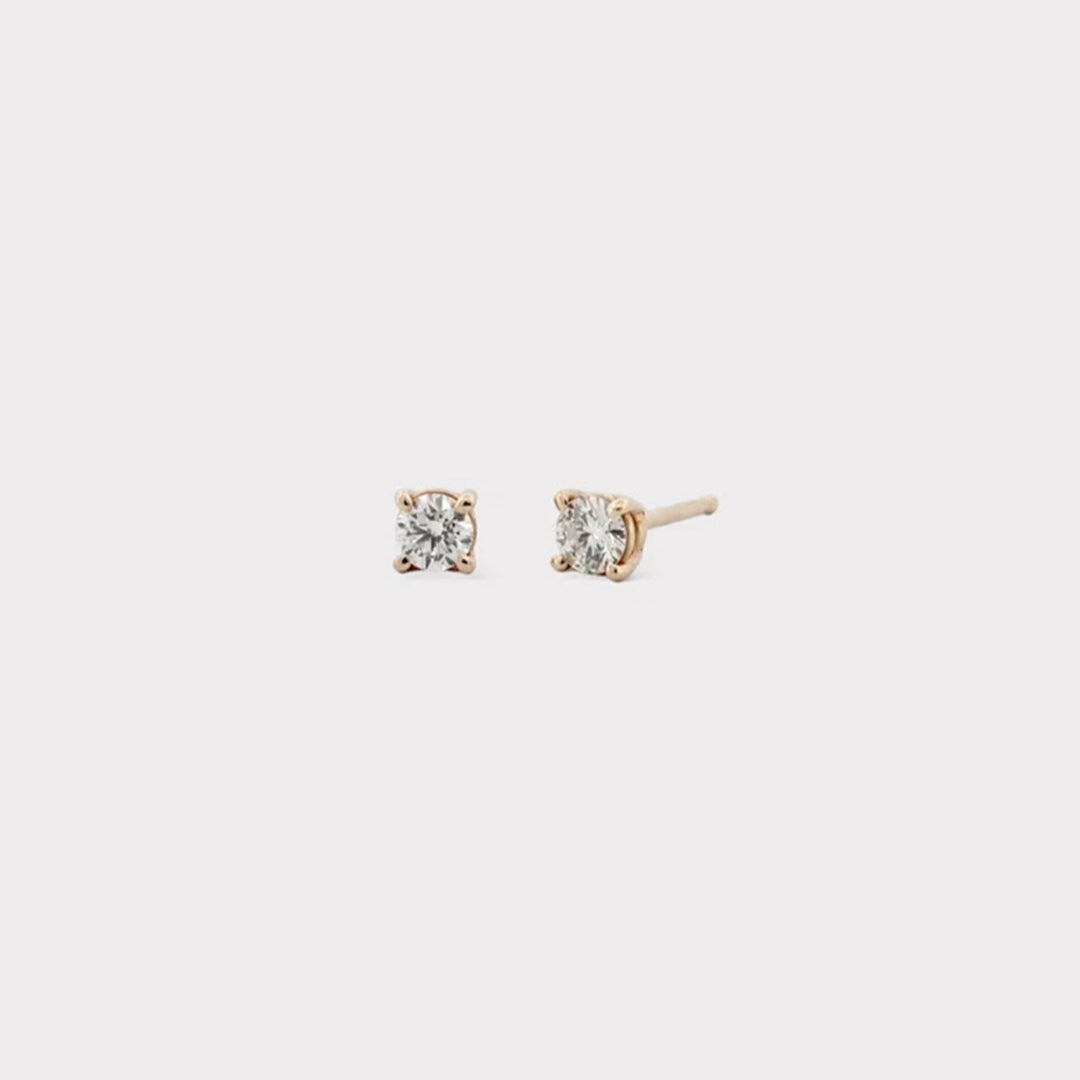 14k Lab Diamond Studs / Yellow Gold (0.80cttw)