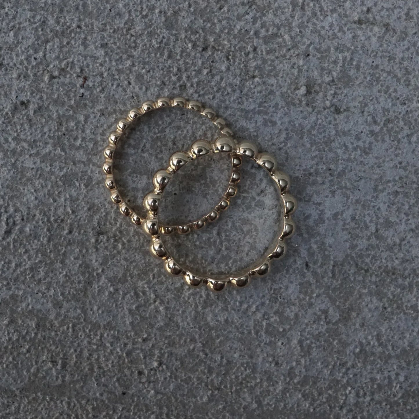 14k Gold Bigger Beads Eternity Band