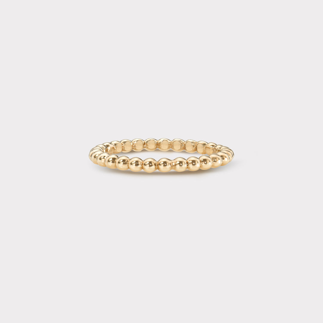 14k Gold Beads Eternity Band / Yellow Gold