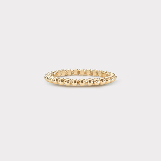 14k Gold Beads Eternity Band / Yellow Gold