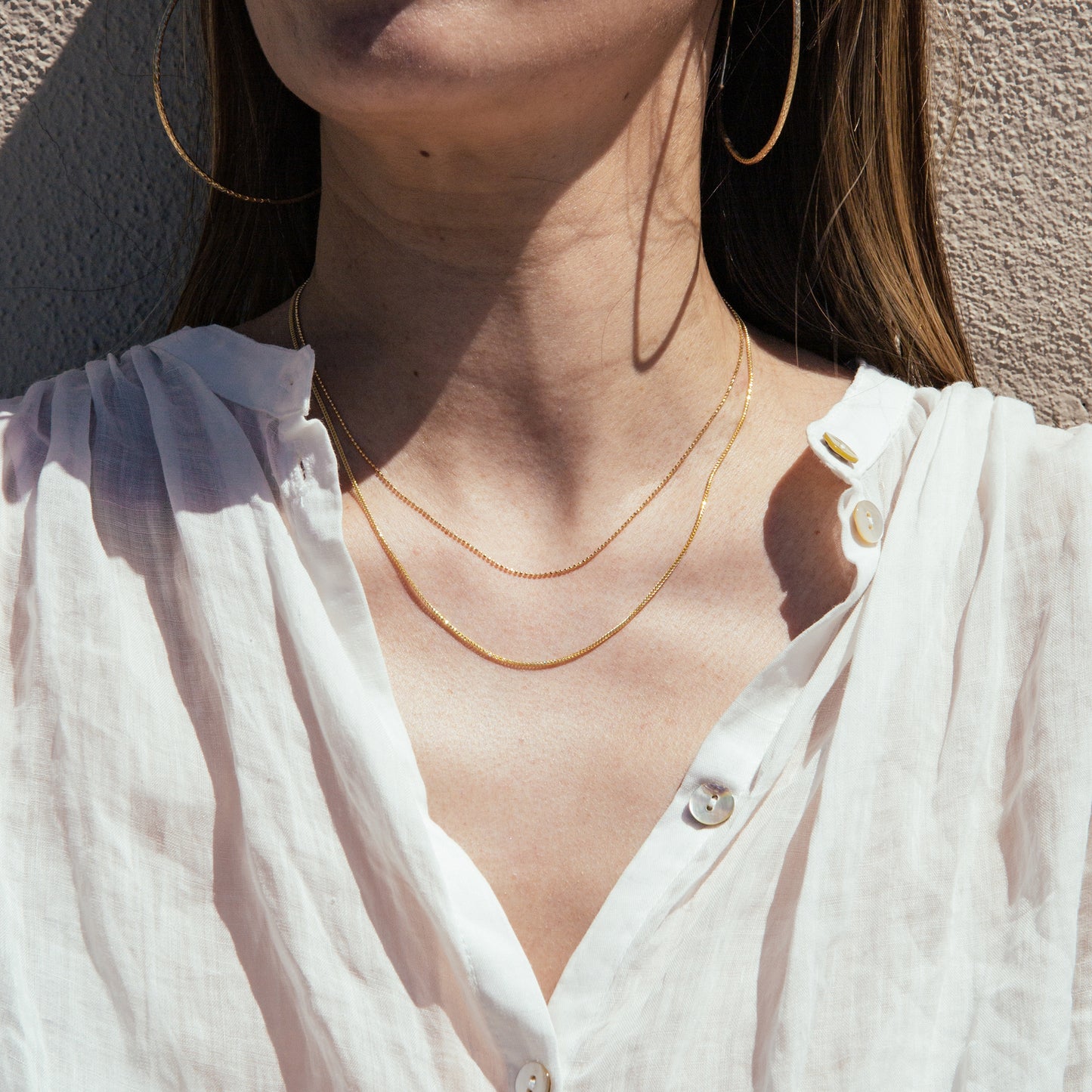 14k Gold Glitter Chain