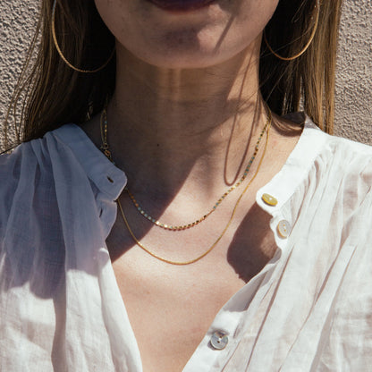 14k Gold Light Mirror Chain