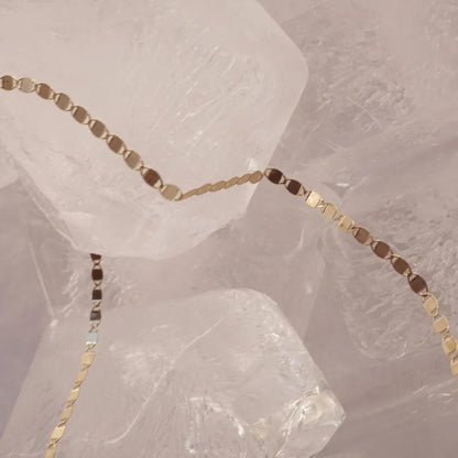 14k Gold Light Mirror Chain