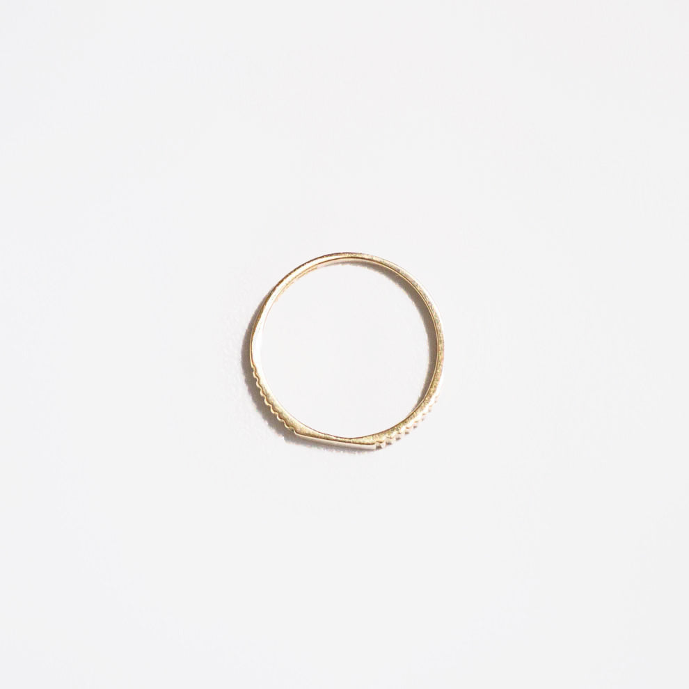 14k Gold Line Pinky Ring / Yellow Gold