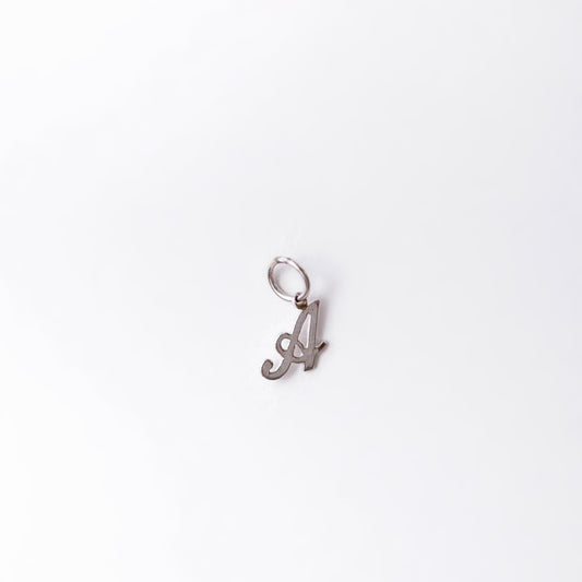 14k Mini Initial Top (Charm) / White Gold