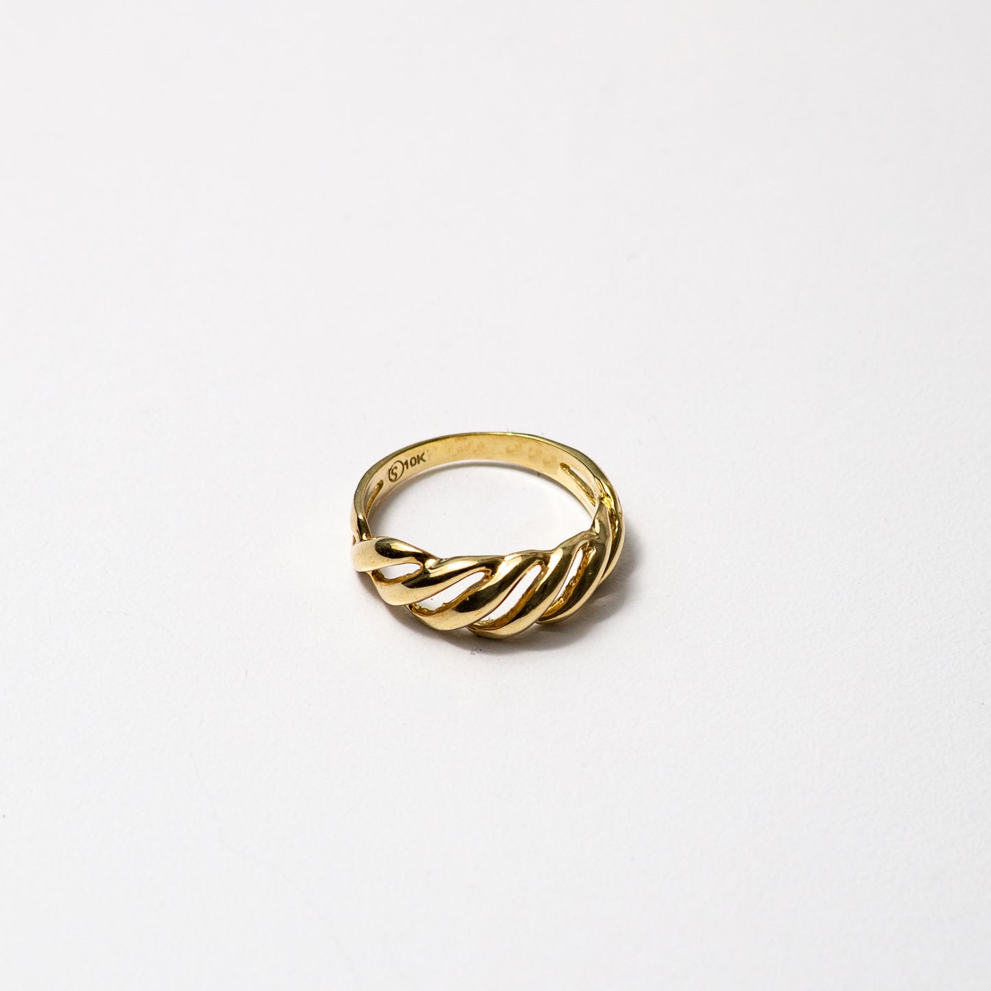 10k Gold Open Croissant Pinky Ring