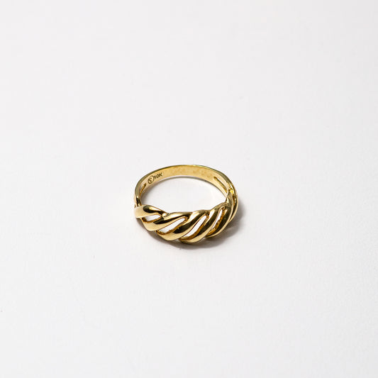 10k Gold Open Croissant Pinky Ring