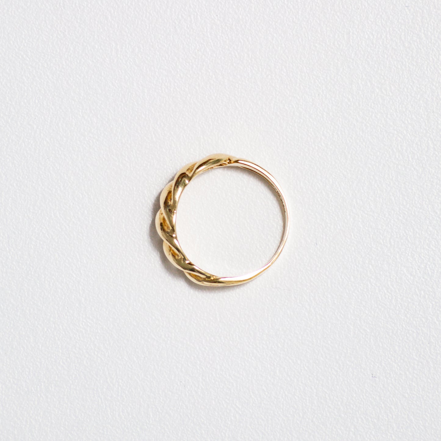 10k Gold Skinny Croissant Pinky Ring