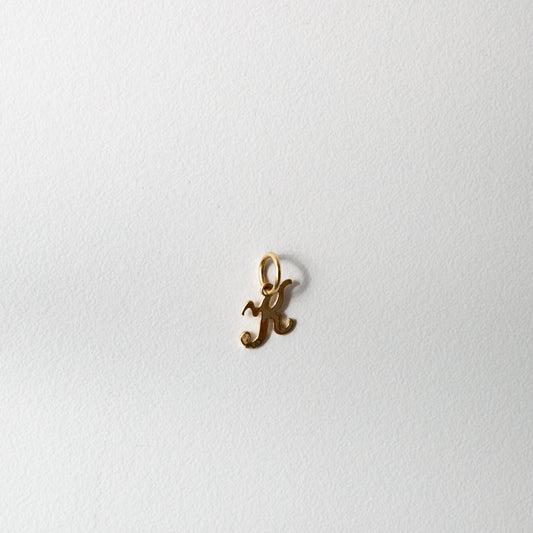 14k Mini Initial Top (Charm) / Yellow Gold