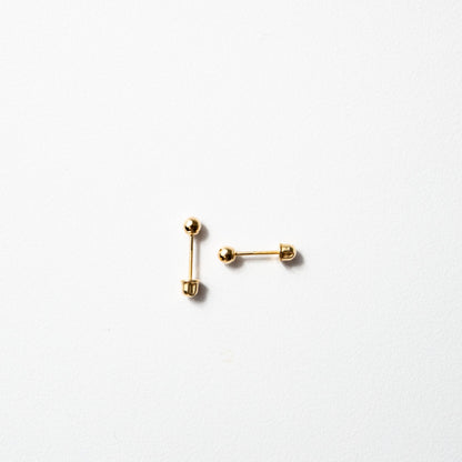 14k Gold Baby Ball Studs / Yellow Gold