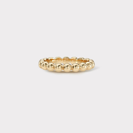 14k Gold Bigger Beads Eternity Band