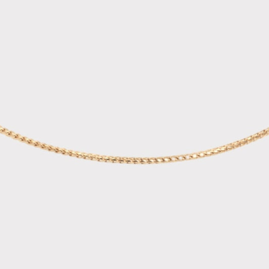 14k Gold Skinny Diamond Cut Franco Chain